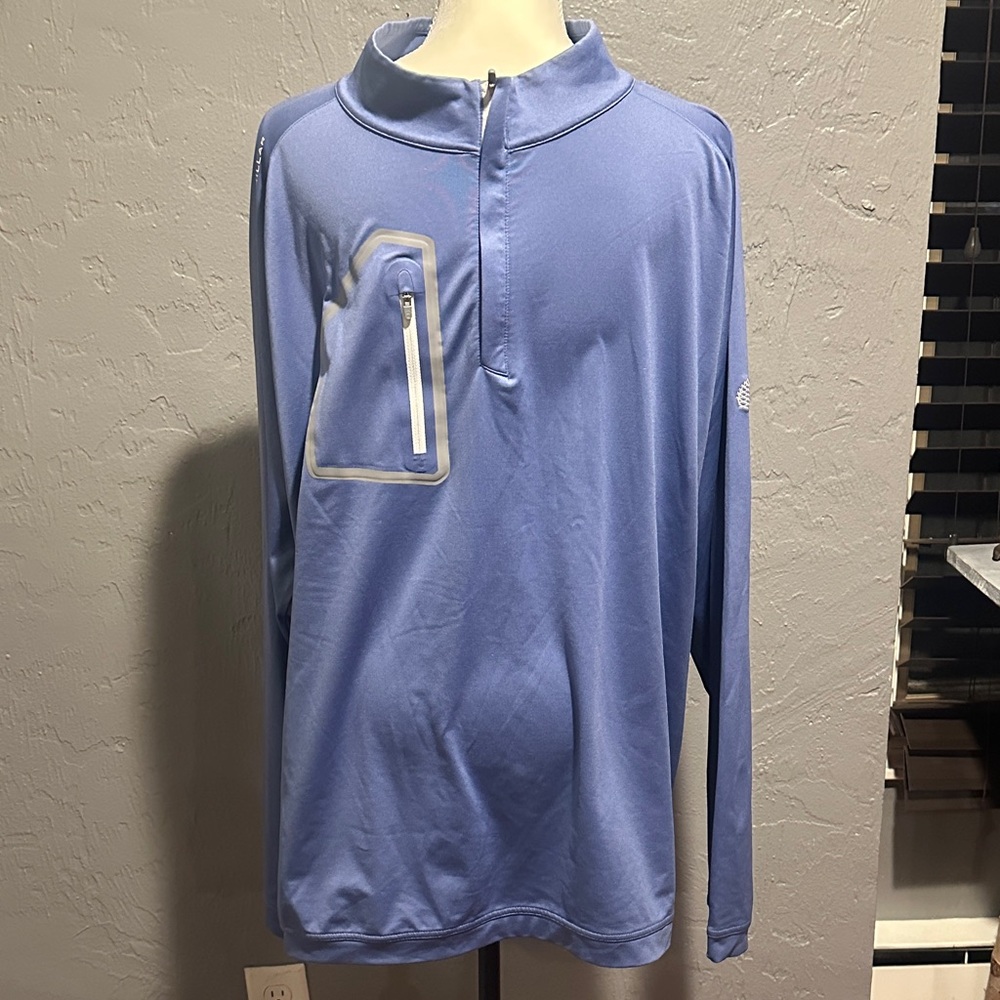 Peter Millar Light Blue Quarter-Zip Pullover